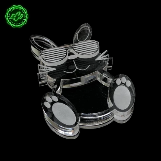 Cool Bunny Shaker Silicone Mold Resin Easter