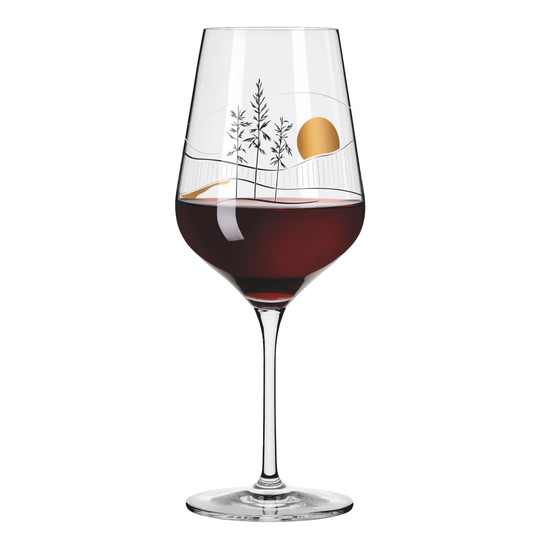 RITZENHOFF Heart Crystal Red Wine Glass by Chistine Kordes, 570ml, comes in a gift box