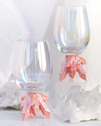 Made-To-Order Aura Crystal Wine Glasses | Set Of Two