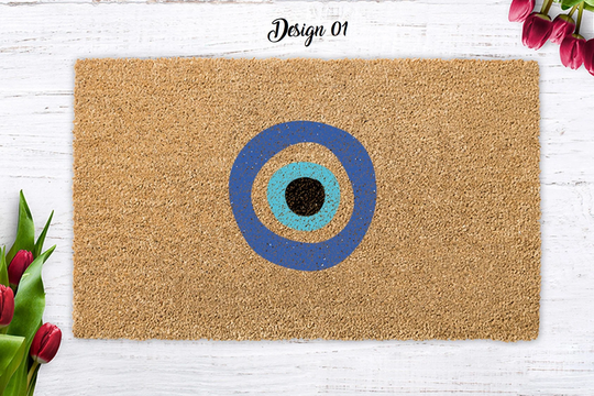 Evil Eye, Protection Doormat, Kabbalah, Greek Evil Eye Protection, Talisman, Blue Greek, Door Mat, Eyes