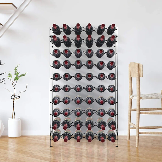 Wine Rack Free Standing Floor Stand - Racks Hold 75 Bottles Of Your Favorite Wine - Large Capacity Elegant Wine Storage For Any Bar, Wine Cellar, Kitc