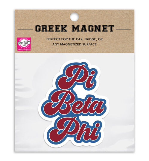Pi Beta Phi Retro Sorority Car Magnet Set Of 2 Removable No Residue All Weather Magnets