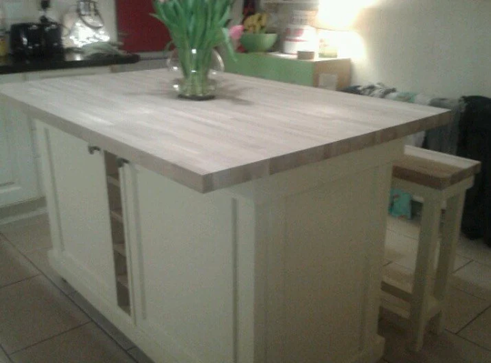 The Bembridge Bespoke Custom Made To Order Kitchen Island With Oak Top
