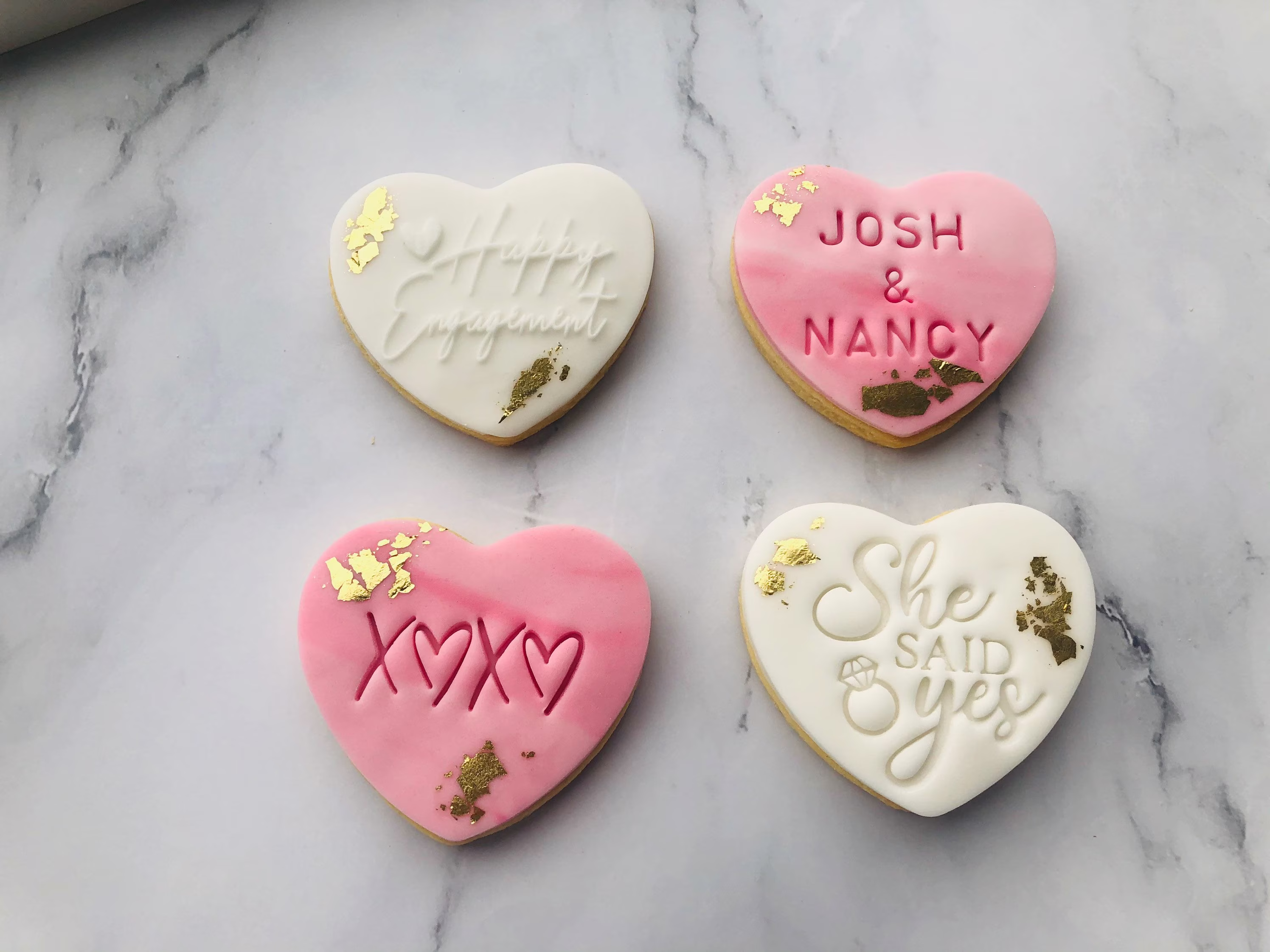 Engagement Wedding Anniversary Postal Letterbox Biscuit Gift Box