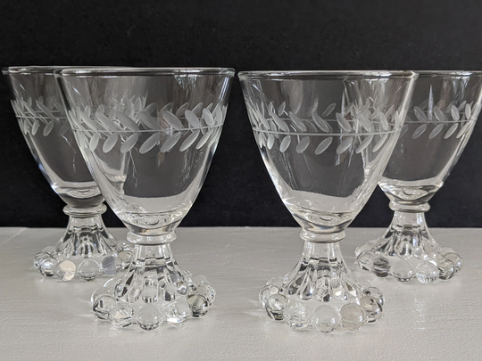 Vintage Laurel Liquor Cocktail Boopie | Set Of 4 Laurel 4Oz Cordial, Aperitif, Liqueur Glass Barware Glassware