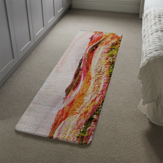 Keown Wheat Field Paint Designer Shaggy Grey/Brown Rug