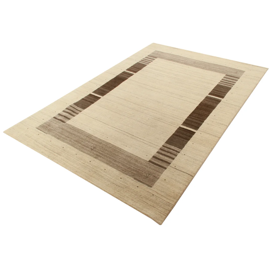 Hand-Knotted Wool Beige Rug