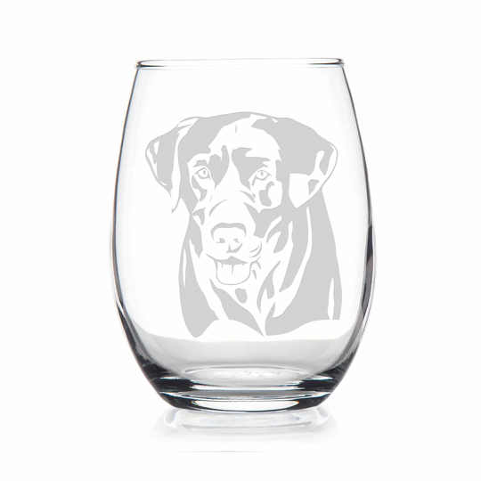 Labrador Face Stemless Wine Glass - Gifts, Dog Mom Glass, Gift For Moms, Gift, Retrievers, Lab