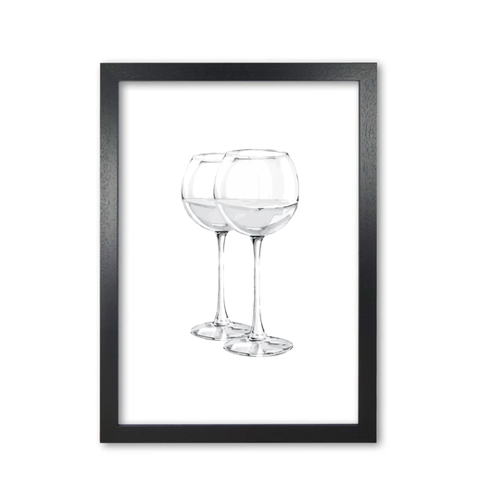 'White Wine Glasses' Painting