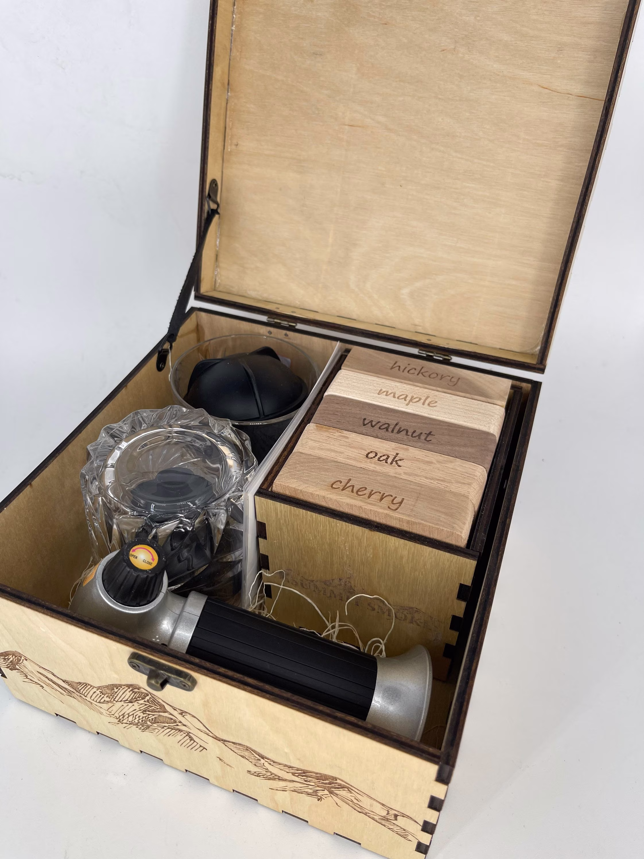 Maple Box, Smoked Cocktail Kit, Smoker, Groomsman Gift, Men's Birthday, Bachelor, Bourbon, Whiskey, Realtor Old Fashioned