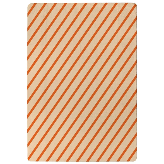 Ostler Lines Designer Shaggy Orange/Cream Rug
