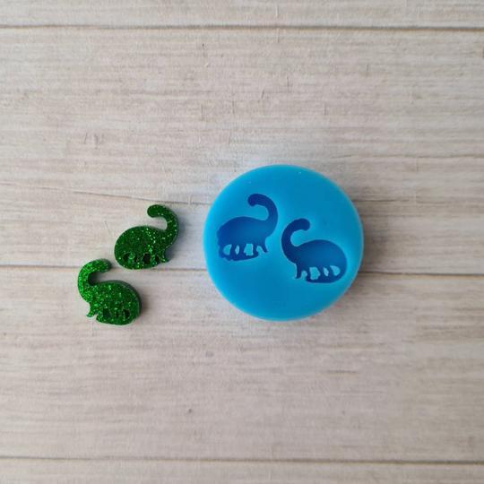 Resin Silicone Mold, 16mm Dinosaur Stud Earrings Mould, Flexible Polymer Clay Supplies, Resin Supplies