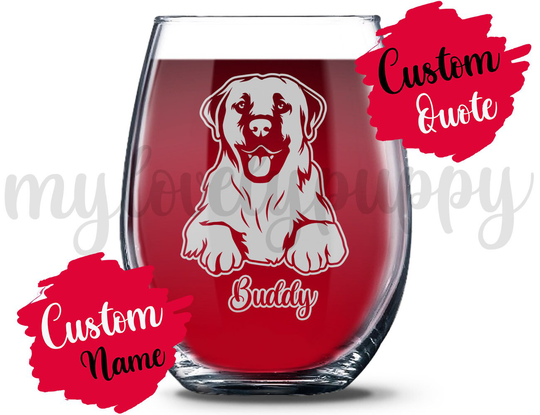 Personalized Anatolian Shepherd Mom & Dad Gift, Karabash Mommy Wine Glass, Kangal Dog Women Men, Coban Kopegi Present Gift Kham Kepiji