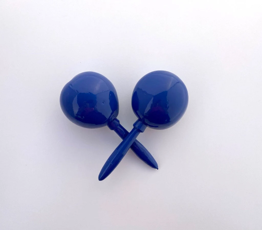Each Maraca Blue Solid Color Plain Mexican Party Favor Fiesta Favor Souvenir Birthday Fiesta Decoration Mexico