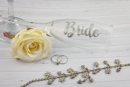 Silver Vinyl Decal Diy Decal For Personalized Glasses Bride Groom Toast Custom Name Decals For Glass Bridal Party