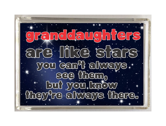 Nice Granddaughter Gift - Novelty Fridge Magnet Granddaughters Are Like Stars I Miss My Granddaughters Great Present