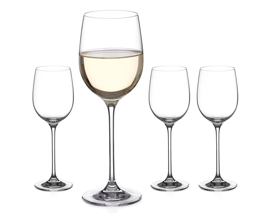 Diamante White Wine Glasses -