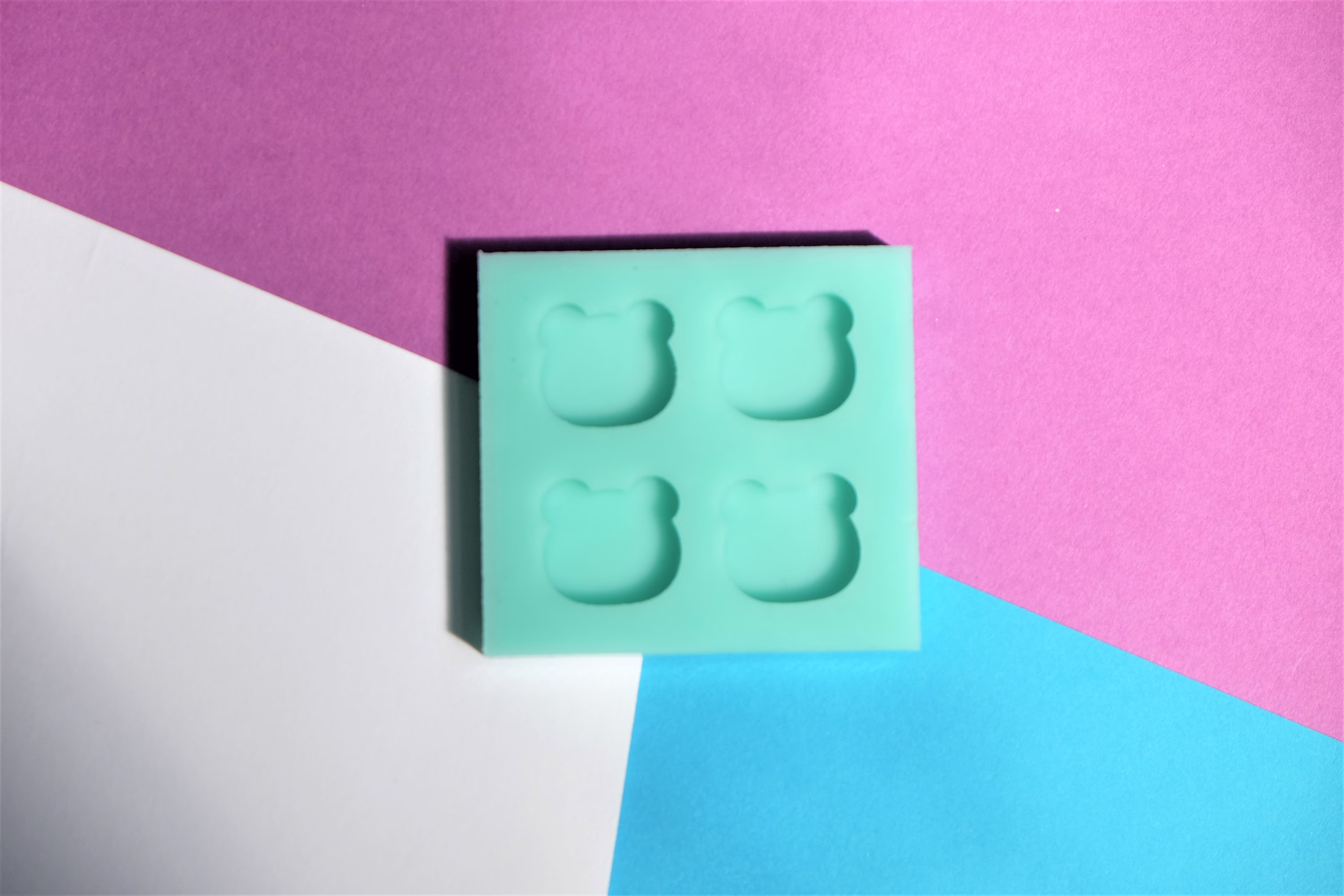 Bear Bits Silicone Mold Palette For Resin Deco Bag Earrings Studs Shaker Charms Diy