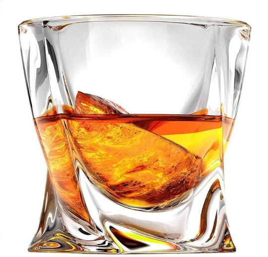 Twisted Whiskey Glasses Set, Old Fashioned Glasses, Retirement Gift, Groomsmen Proposal Gift Ideas, Bourbon Neat Glass, Officiant
