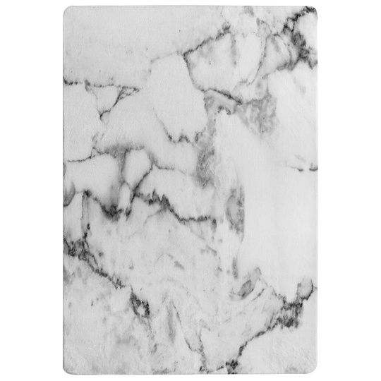 Zeigler Marble Texture Designer Shaggy Grey Rug
