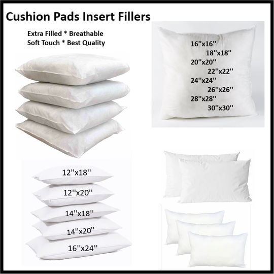 Luxury Cushion Pads Inserts Fillers Super Filled Home Sofa Outdoor Decor Rectangle, Square Shape Hollowfiber Pillows