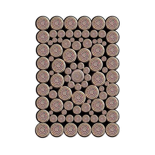 Schell Power Loom Brown/Black Rug