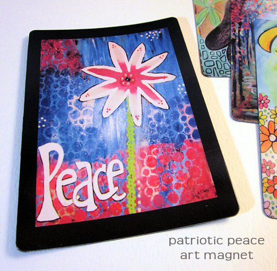Art Magnet Patriotic Peace 3.5" X 5