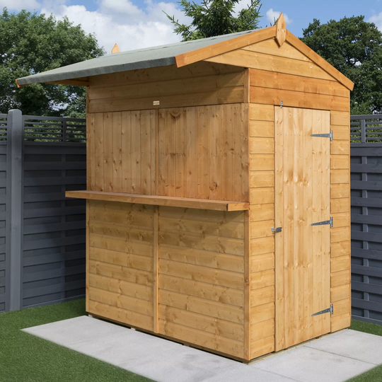 Mollett 6 ft. W x 6 ft. D Solid Wood Garden Bar
