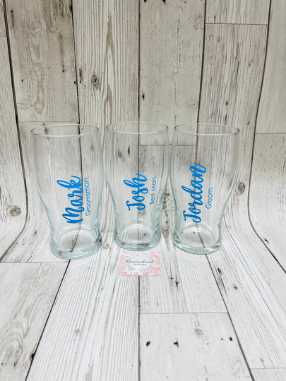 stag Do Pint Glass - Personalised Best Man Gift Thank You Groomsmen