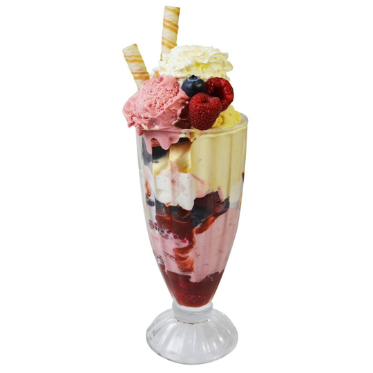 Set Of 4 Tall Sundae Dessert Dishes Knickerbocker Glass Milk Shake