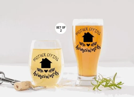 New Home Owner Gift, Housewarming Mother Effing Homeowners, Owners Gift Set, For Home, House