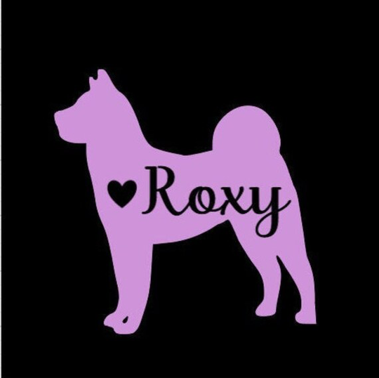 Personalised Akita Name Tag For Your Pets Bowl Or Treats Holder. Vinyl Sticker Decal. Laptop Mug Window Name Label, Treats Tin, Dog Bowl