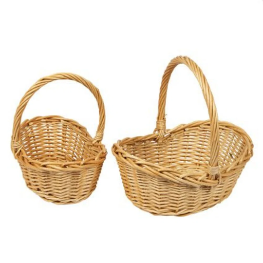 Boat Shaped Wicker 2 Piece Picnic Basket Set