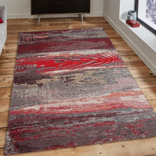 Sarabia Flatweave Red/Brown/Grey Rug