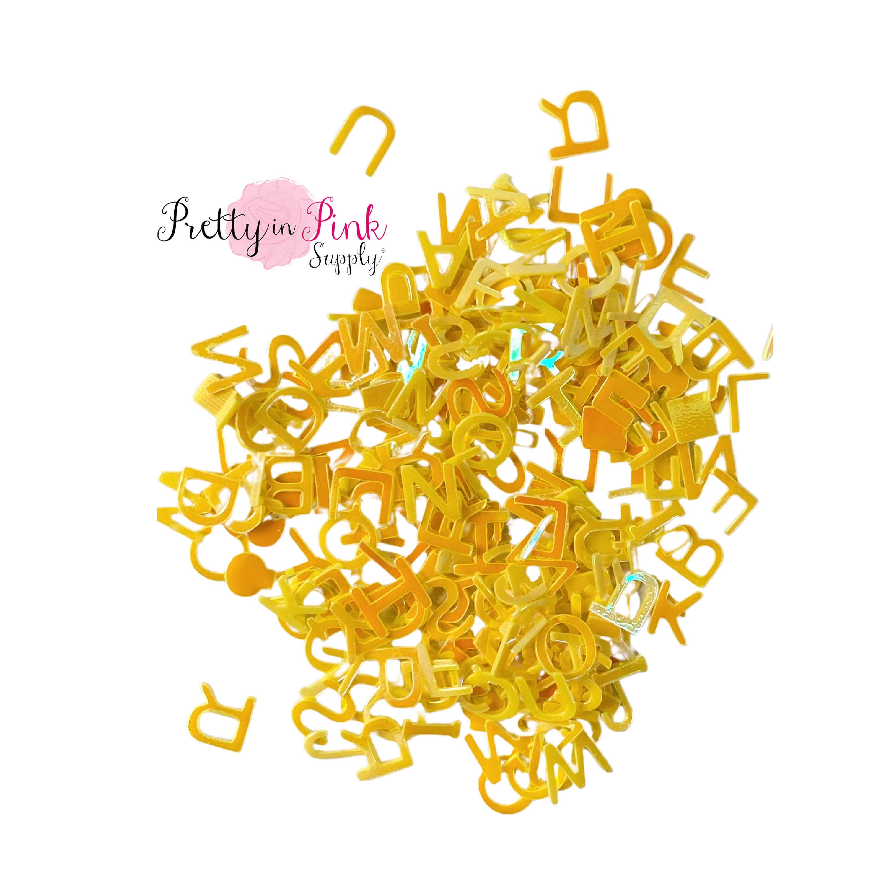 Nail Art Tumblers & Epoxy Crafts | Jewelry 1 Oz Sequin Decorative Glitter Shaker Bow Yellow Iridescent Abc Loose