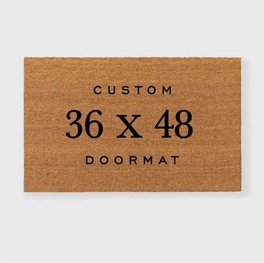 36 X 48 Doormat, Custom 3 4 Doormat, 3Ft 4Ft Doormat, Extra Large Doormat, X-Large Doormat, Double Door Doormat, Color Doormat, Large Doormat