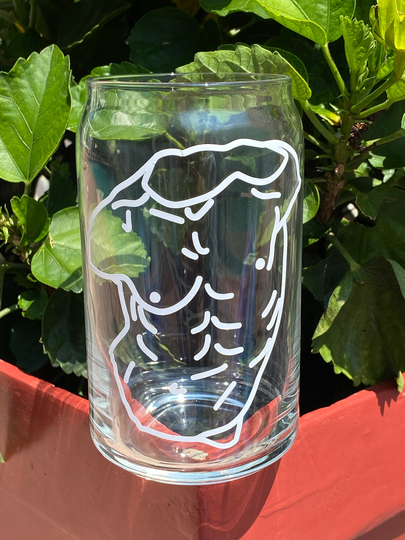 Cocktail Glass Set ~ Greek Sculpture Line Art Glasses Set Of 4 Beer Can Cup Soda Coffee Bust