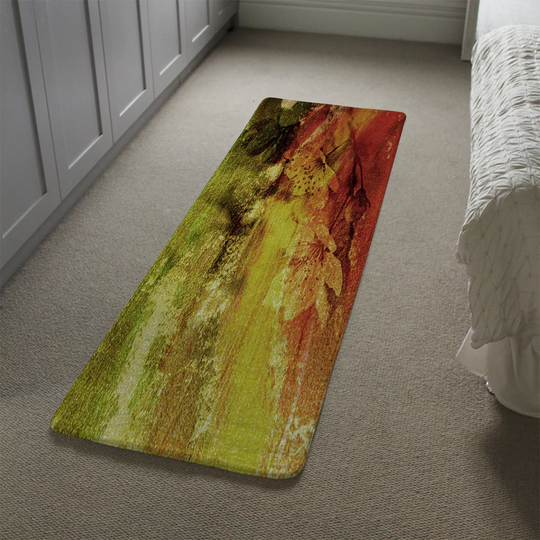 Manigault Rustic Shaggy Green/Yellow/Red Rug