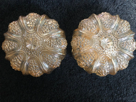 Sconces Bubble Glass, Flush Mount, Danish Modern 60's, Set Of Two