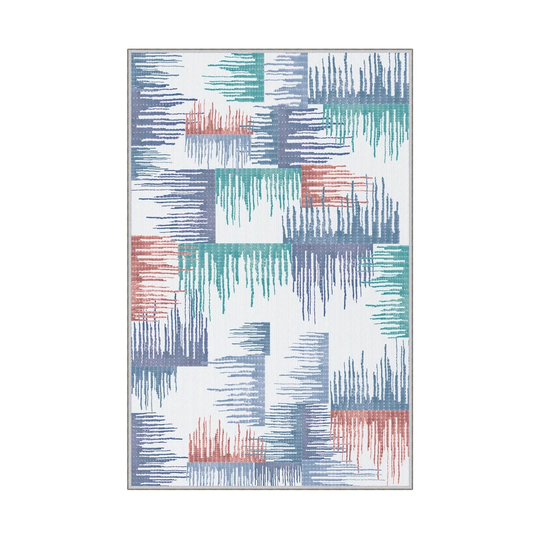 White/Green/Blue Rug