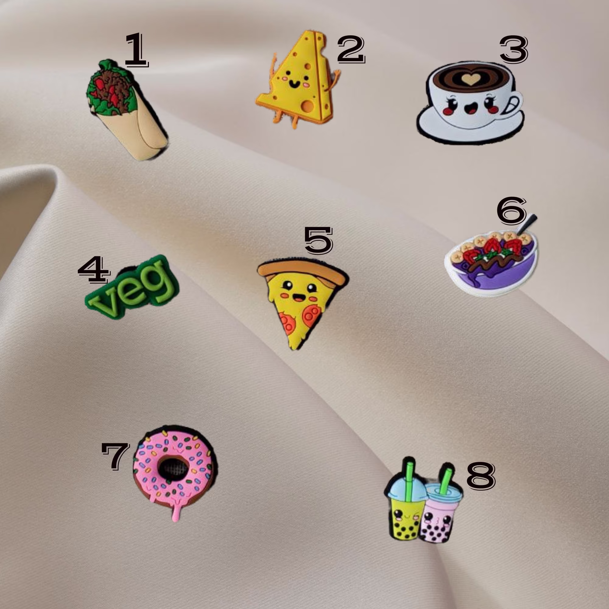 Croc Shoe Charms Food Drinks Mix & Match