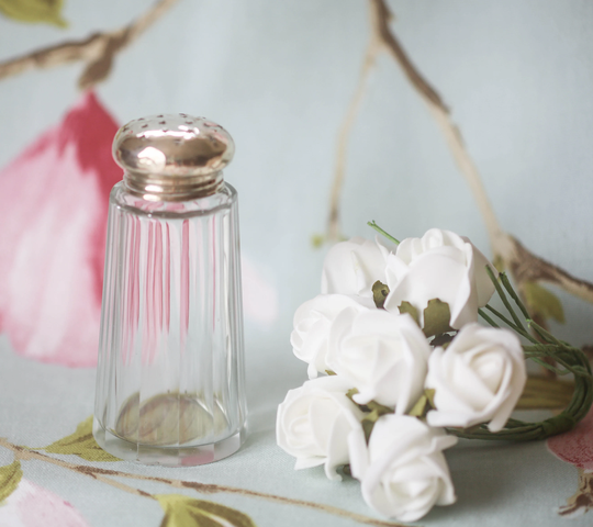 Winter Teas Ahead Sterling Silver Capped Sugar Shaker | Muffiniere Hallmarked Birmingham 1909