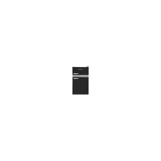 Montpellier Undercounter Mini Retro Fridge Freezer - Black | Energy Rating F