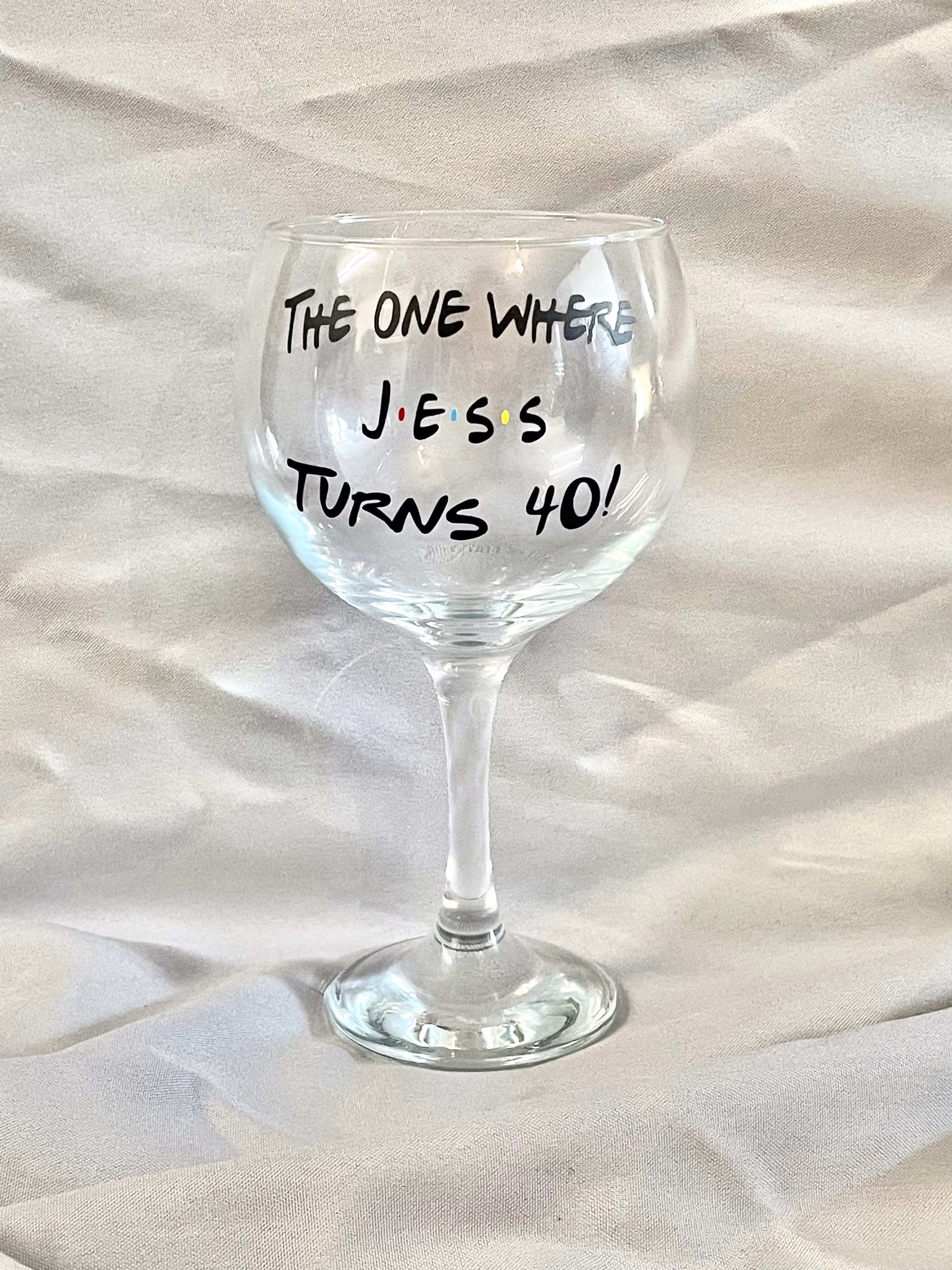 Personalised Birthday Gin Glass Friends Inspired Gift