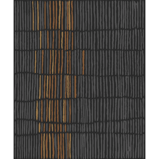 Cribb Hand Knotted Black/Brown Rug