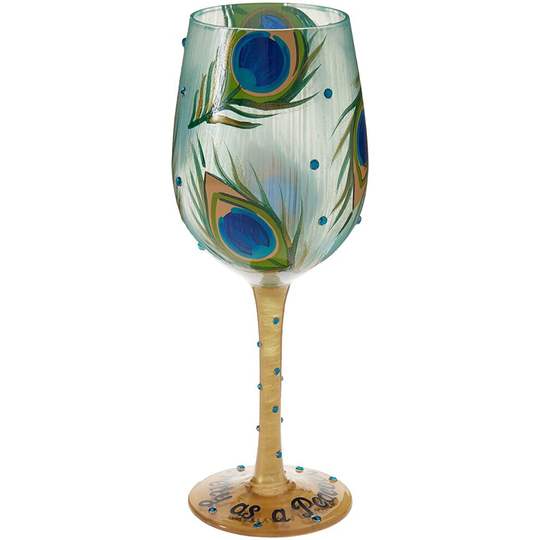 Lolita Pretty As A Peacock Wine Glass