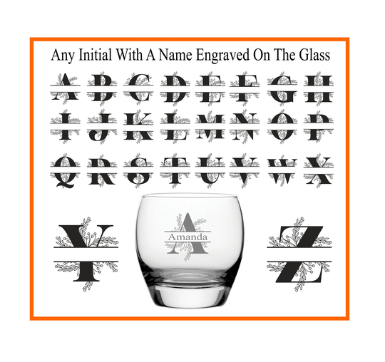 Personalised Initial Imperial Whisky Gin Glass 10.5Oz | 30Cl