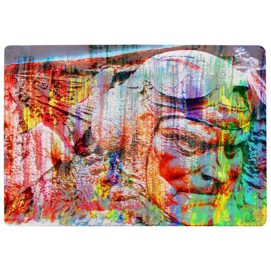Elias Battle of Britain Head Designer Shaggy Red/Green/Yellow Rug