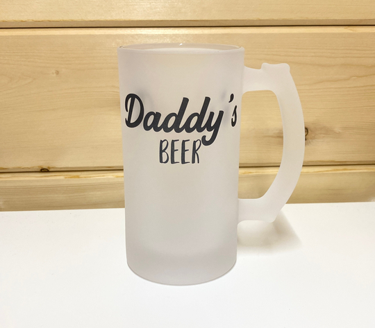 Custom Beer Glass For Him - Christmas Gift For Lover Personalised Stein Daddy's Dad/Grandad