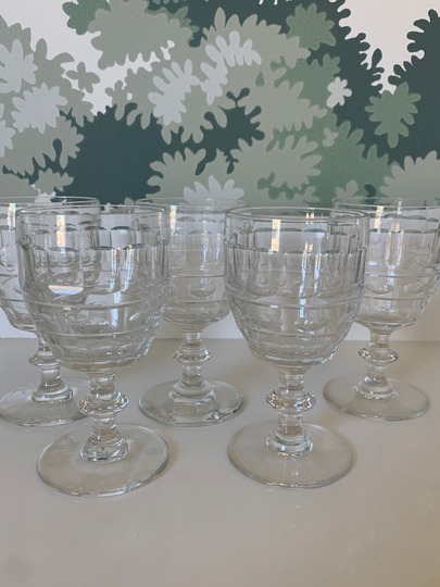 1960S Crystal-Cut Glasses, Set Of 6